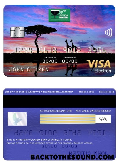 Λήψη Ουγκάντα Τράπεζα of Africa Βίζα electron Δείγμα δείγμα