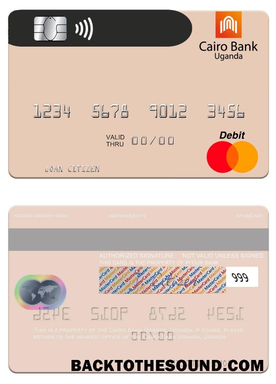 Λήψη Ουγκάντα Cairo Τράπεζα Ουγκάντα Mastercard Δείγμα δείγμα
