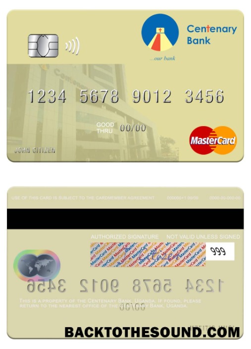 Λήψη Ουγκάντα Centenary Τράπεζα Mastercard Δείγμα σχεδιασμό