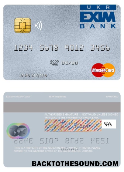 Λήψη Ουκρανία Ukreximbank Mastercard Δείγμα δείγμα