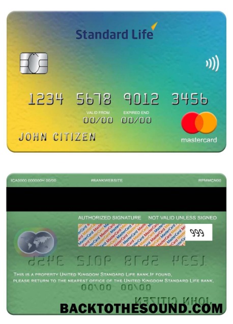 Λήψη Ηνωμένο Βασίλειο στάνταρ Life Τράπεζα Mastercard Δείγμα σχεδιασμό