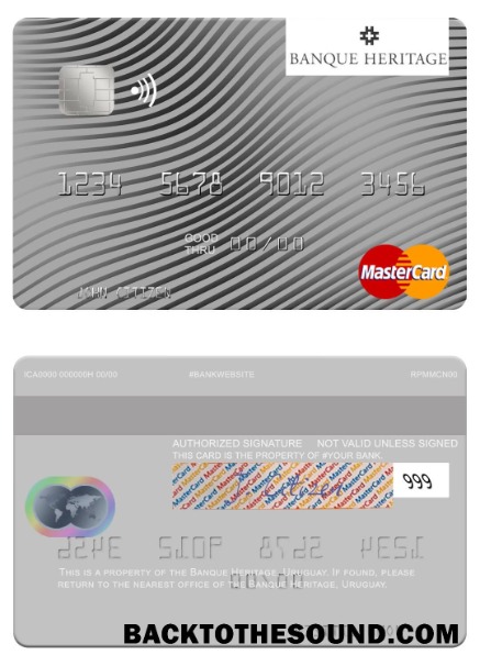 Λήψη Ουρουγουάη Banque Heritage Mastercard Δείγμα προεπισκόπηση