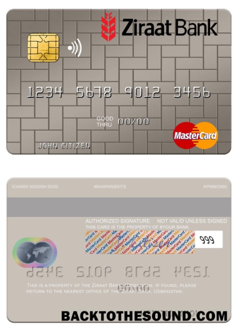 Λήψη Ουζμπεκιστάν Ziraat Τράπεζα Mastercard Δείγμα σχεδιασμό