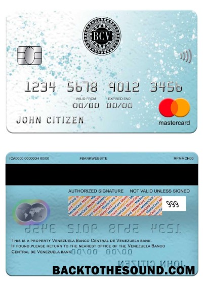 Λήψη Βενεζουέλα Banco Central de Βενεζουέλα Τράπεζα Mastercard Δείγμα προεπισκόπηση