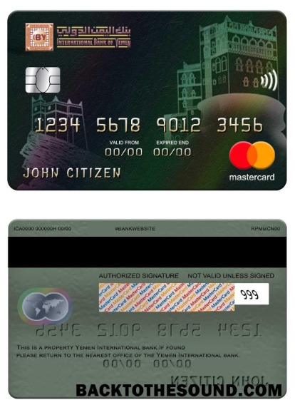 Λήψη Υεμένη διεθνής Τράπεζα Mastercard Δείγμα προσχέδιο