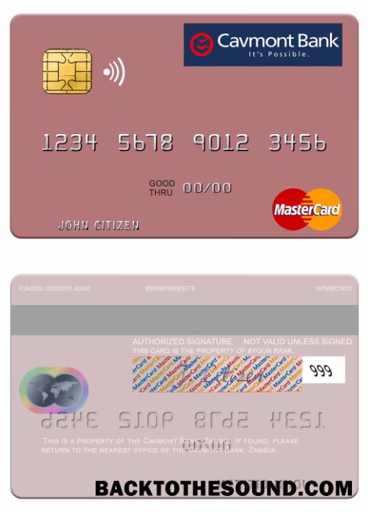 Λήψη Ζάμπια Cavmont Τράπεζα Mastercard Δείγμα δείγμα