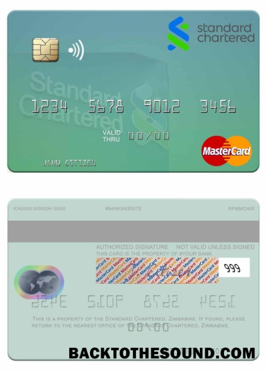 Λήψη Ζιμπάμπουε στάνταρ Chartered Mastercard Δείγμα δείγμα