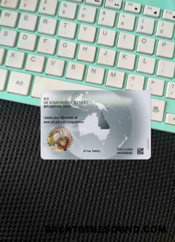 Pobierz Australia Queensland state Prawo jazdy licence wygląd zdjęcia Tył Próbka makieta