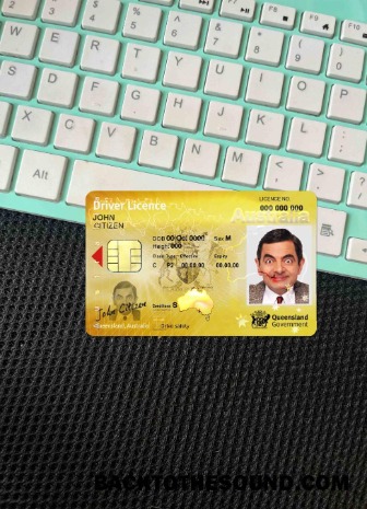 Pobierz Australia Queensland state Prawo jazdy licence wygląd zdjęcia Przód Próbka projekt