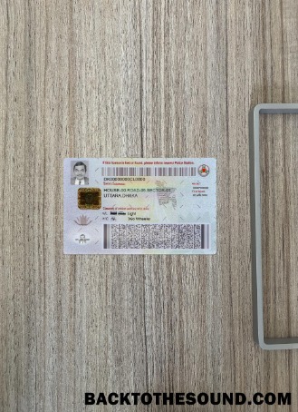 Pobierz Bangladesz Non Profesjonalny Motor Prawo jazdy wygląd zdjęcia Tył Próbka projekt