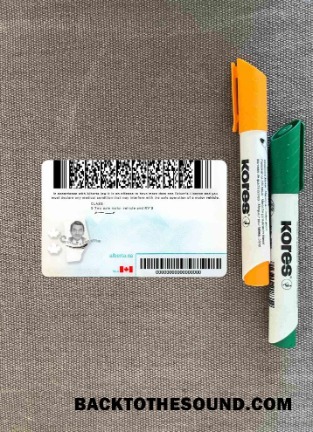 Pobierz Kanada Alberta province DL wygląd zdjęcia Tył Próbka projekt