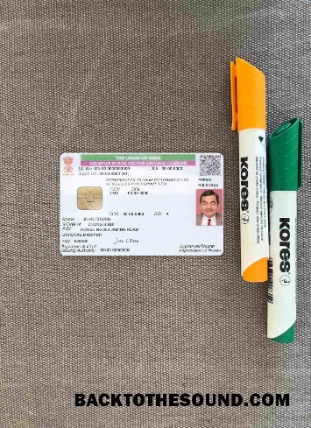 Pobierz Indie Manipur state Prawo jazdy wygląd zdjęcia Przód Próbka szablon