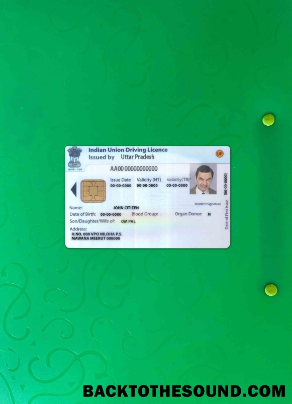 Pobierz Indian unia Prawo jazdy wygląd zdjęcia Przód Próbka próbka