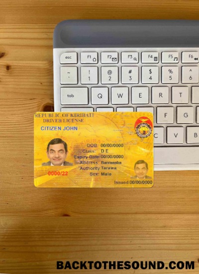 Pobierz Kiribati DL wygląd zdjęcia Przód Próbka szablon