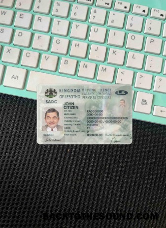 Pobierz Lesotho Prawo jazdy wygląd zdjęcia Przód Próbka podgląd
