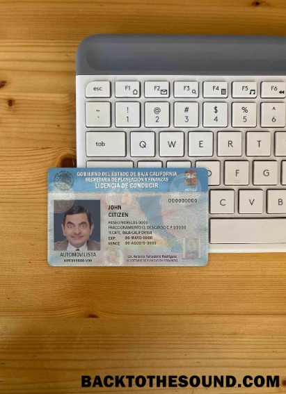 Pobierz Meksyk Baja California Prawo jazdy wygląd zdjęcia Przód Próbka projekt