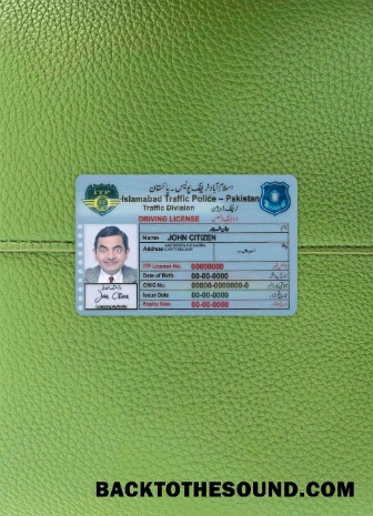 Pobierz Pakistan Islamabad Prawo jazdy wygląd zdjęcia Przód Próbka makieta