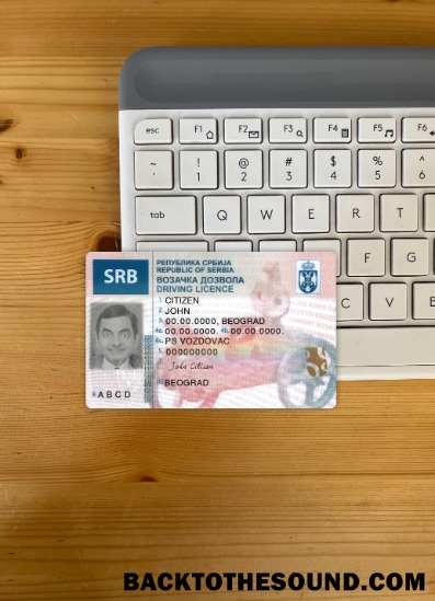 Pobierz Serbia Prawo jazdy wygląd zdjęcia Przód Próbka szablon