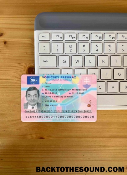Pobierz Słowacja Prawo jazdy wygląd zdjęcia Przód Próbka projekt