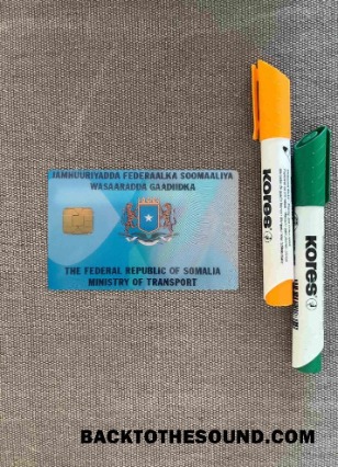 Pobierz Somalia Prawo jazdy wygląd zdjęcia Tył Próbka projekt