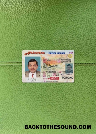 Pobierz USA Arizona Driver Licencja wygląd zdjęcia Przód Próbka szablon
