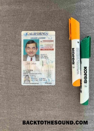 Pobierz USA California Prawo jazdy under 21 wygląd zdjęcia Przód Próbka podgląd