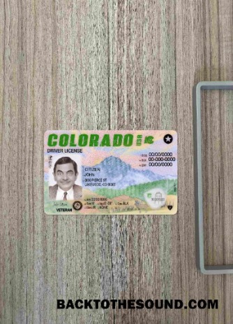 Pobierz USA Colorado Prawo jazdy 2022 Obecny wygląd zdjęcia Przód Próbka szablon