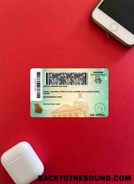 Pobierz USA Gruzja DL (2019 Obecny) wygląd zdjęcia Tył Próbka szablon