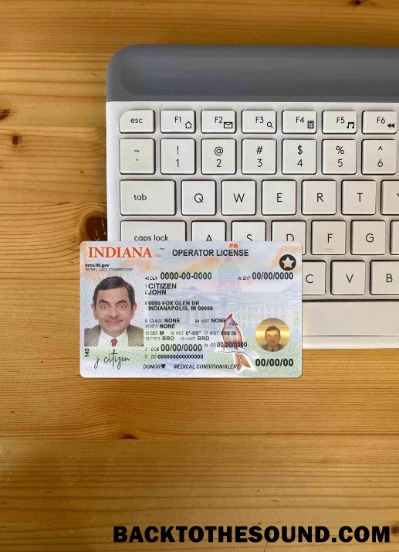 Pobierz USA Indiana Prawo jazdy (operator) Licencja in PSD Format (2019 – Obecny) wygląd zdjęcia Przód Próbka podgląd