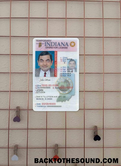 Pobierz USA Indiana Prawo jazdy (operator) Licencja under 21 wygląd zdjęcia Przód Próbka projekt