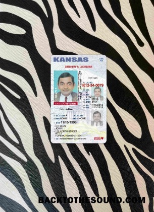 Pobierz USA Kansas Prawo jazdy under 21 wygląd zdjęcia Przód Próbka makieta