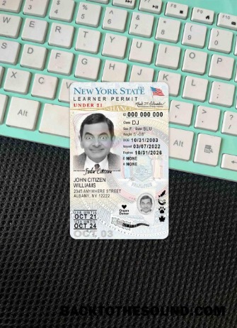Pobierz USA Nowy York Prawo jazdy under 21 (Wersja 2) wygląd zdjęcia Przód Próbka makieta