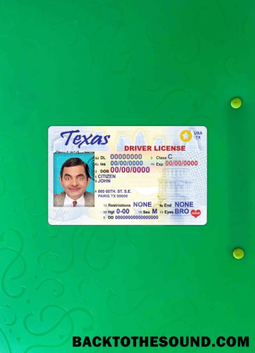 Pobierz USA Texas DL wygląd zdjęcia Przód Próbka projekt