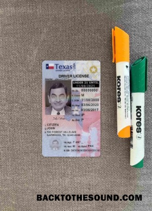 Pobierz USA Texas Prawo jazdy under 21 wygląd zdjęcia Przód Próbka podgląd
