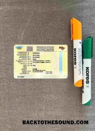 Pobierz Ukraina Prawo jazdy wygląd zdjęcia Tył Próbka próbka