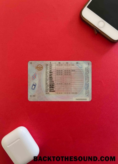 Pobierz Wielka Brytania Prawo jazdy, (after 2021 December Obecny) wygląd zdjęcia Tył Próbka makieta