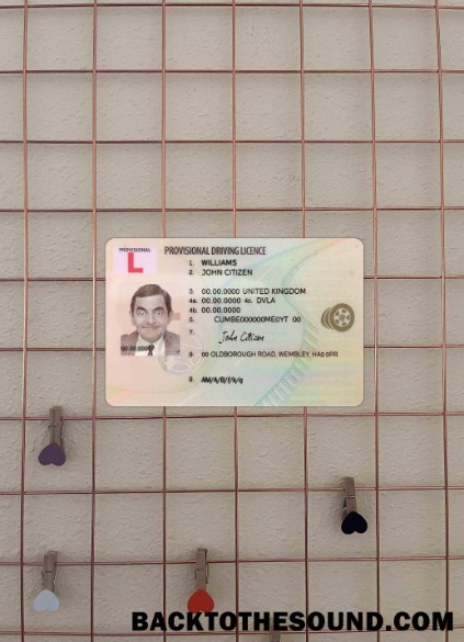 Pobierz Wielka Brytania provisional Prawo jazdy wygląd zdjęcia Przód Próbka makieta