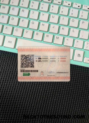 Pobierz Urugwaj Prawo jazdy wygląd zdjęcia Tył Próbka makieta
