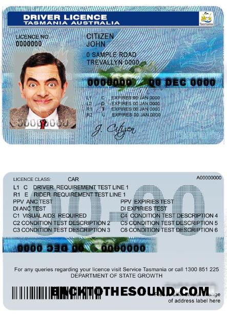 Scarica Australia Tasmania driver Licenza Campione modello