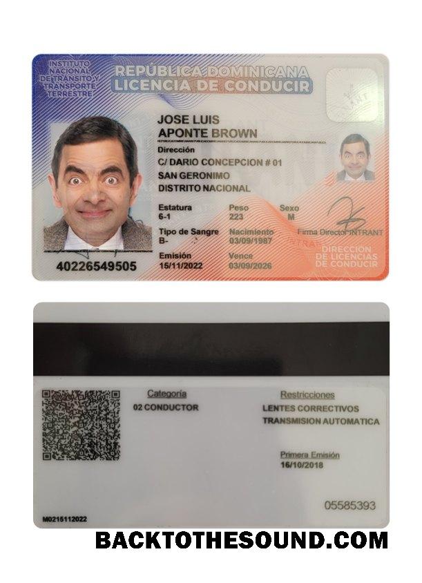 Scarica Repubblica Dominicana Patente di guida Campione mockup