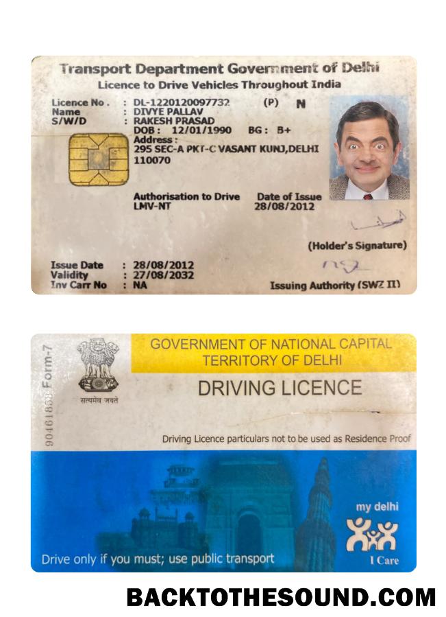 Scarica India Delhi Patente di guida Campione modello