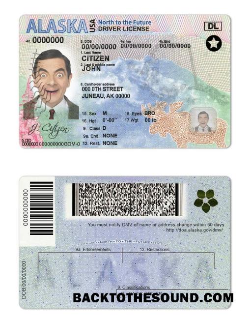 Scarica USA Alaska state Patente di guida Campione anteprima