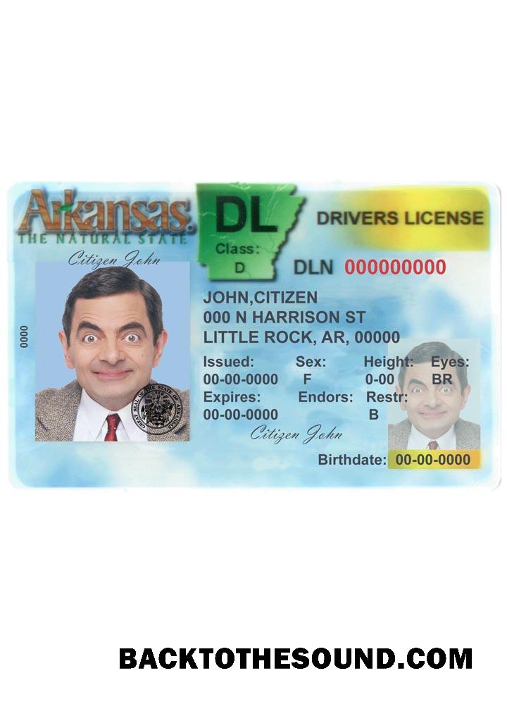 Scarica USA Arkansas DL Versione 2 (Fronte) Campione mockup
