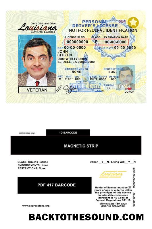 Scarica USA Louisiana Patente di guida Campione anteprima