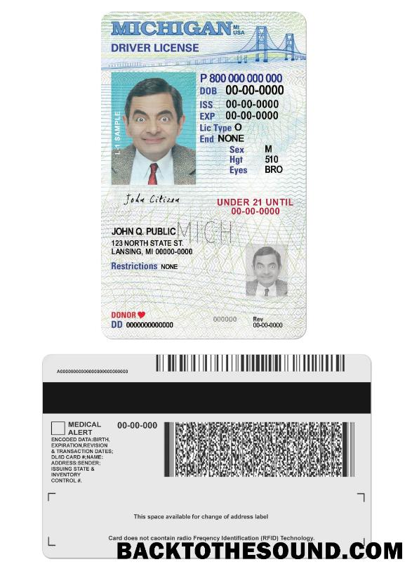 Scarica USA Michigan Patente di guida under 21 Campione mockup