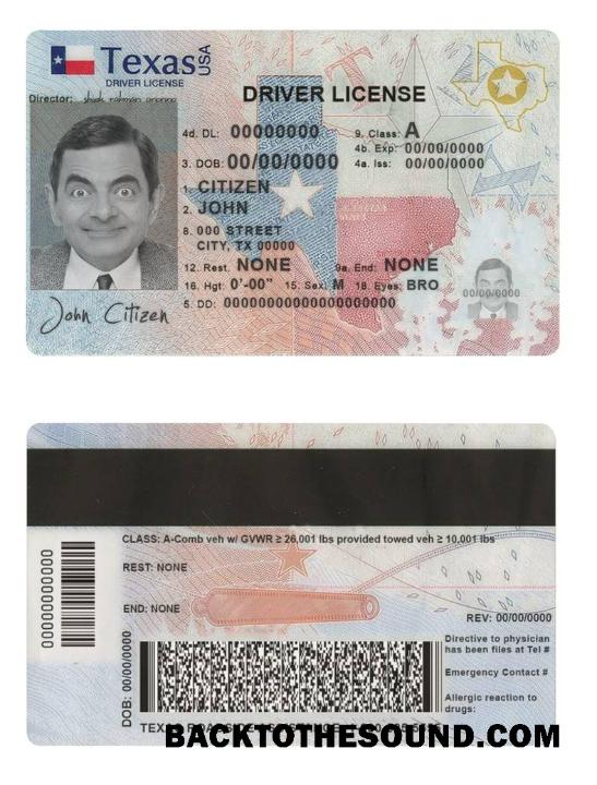 Scarica USA Texas Patente di guida in PSD Formato, fully Modificabile (2020 – Presente) Campione anteprima