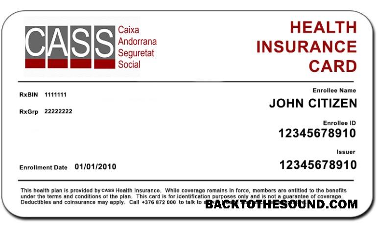 Scarica Andorra CASS Salute Assicurazione Carta Campione mockup
