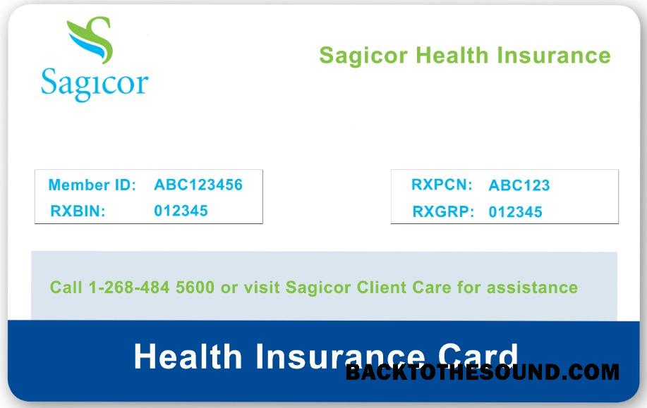Scarica Antigua e Barbuda Sagicor Salute Assicurazione Carta Campione mockup