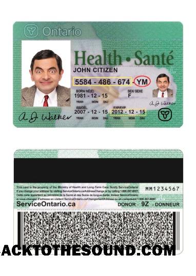 Scarica Canada Ontario Salute Assicurazione Carta Campione design