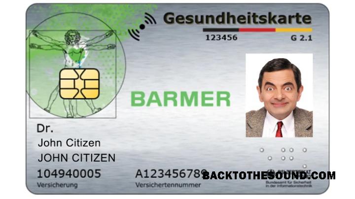 Scarica Germania Barmer Salute Assicurazione Azienda Salute Assicurazione Carta Campione mockup